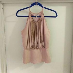 Bebe Mauve/Blush Halter Top